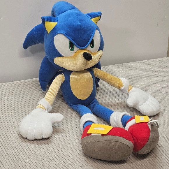 Sonic the Hedgehog Plush 24 Inch Large Stuffed Animal SEGA 2023 5268/126664 Blue - Picture 9 of 16